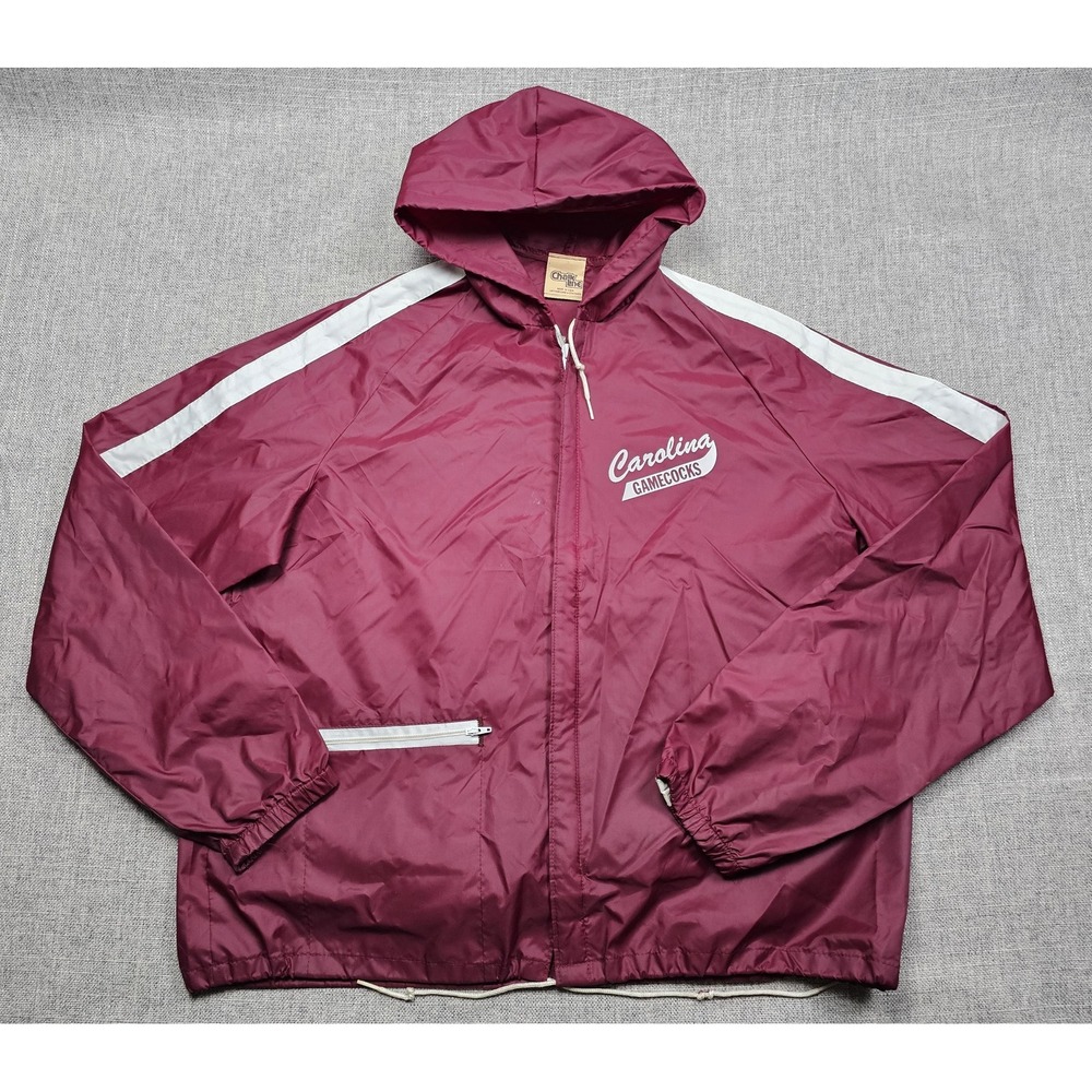 VINTAGE South Carolina Gamecocks Jacket Mens XL Red NCAA Football Chalk Line
